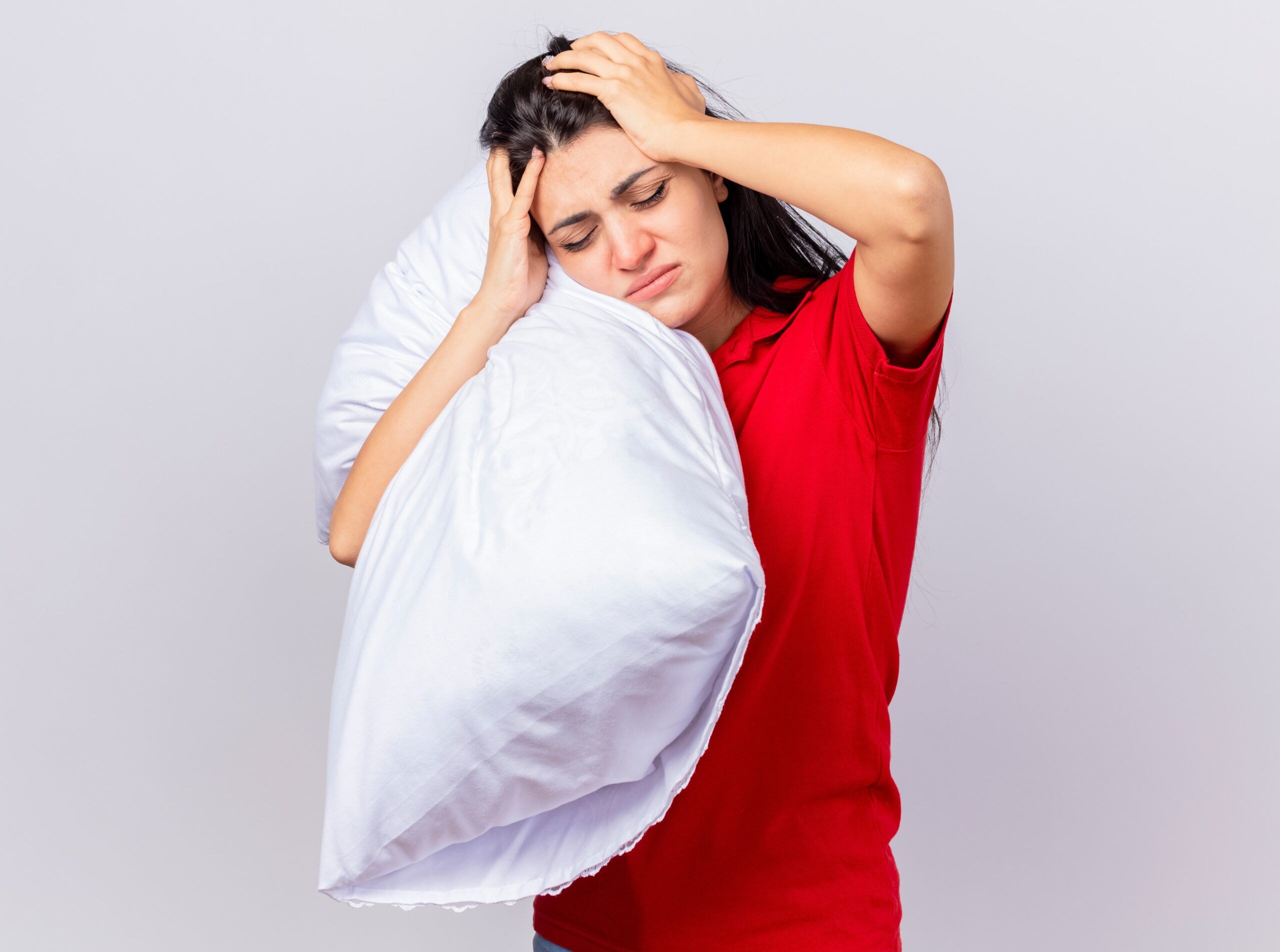 Woman struggling with insomnia - sleep care